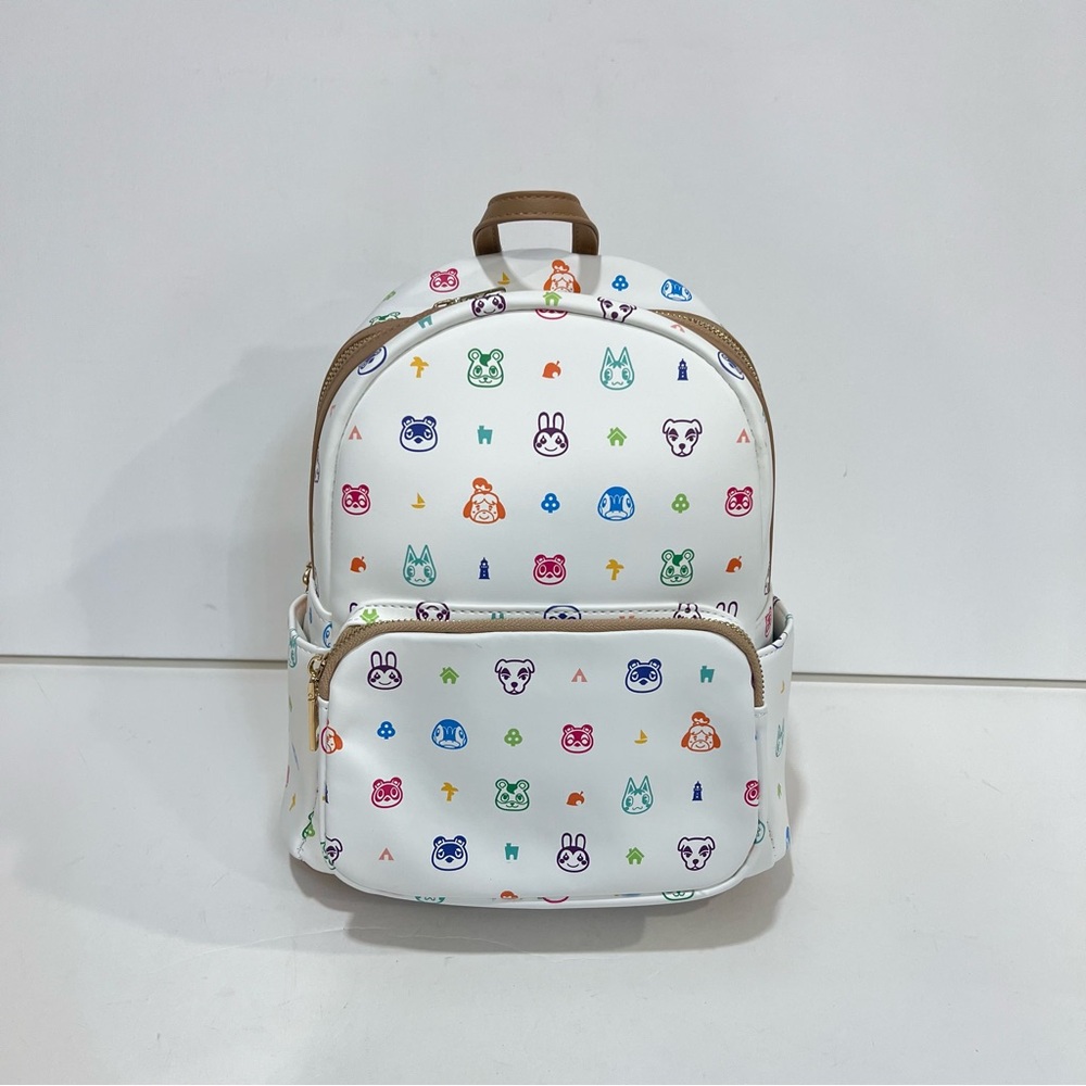 Nintendo Switch Animal Crossing Multicolor Patterned Small Backpack New With Tag